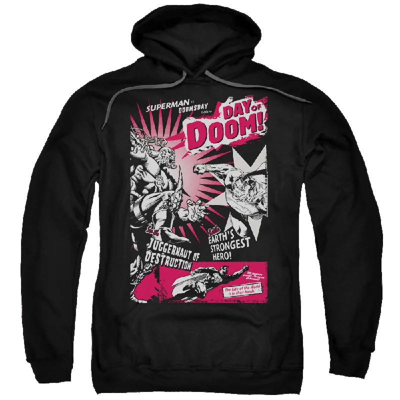 Superman Day Of Doom - Pullover Hoodie Box Sleeve Comfort