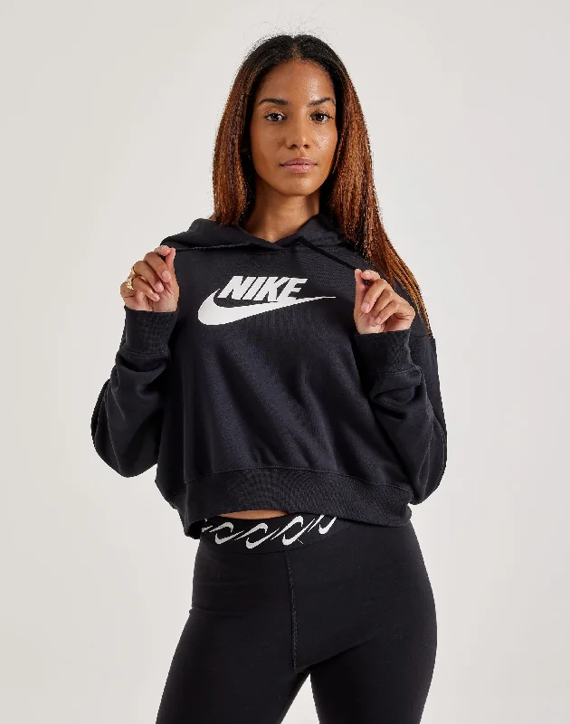 Nike Oversized Cropped Graphic Hoodie Hoodie with Stripes Bold Sporty