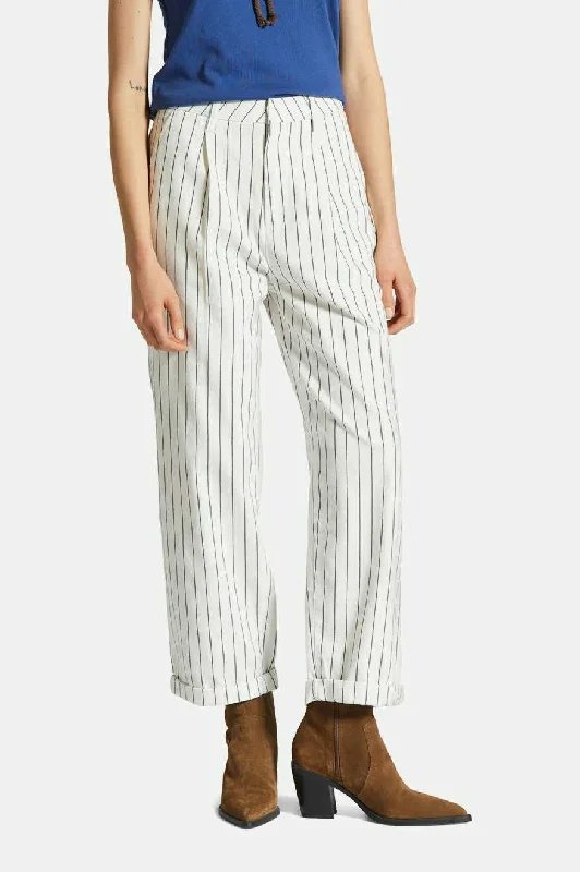 Victory Trouser Pant - Off White/Black Trousers Travel Practical