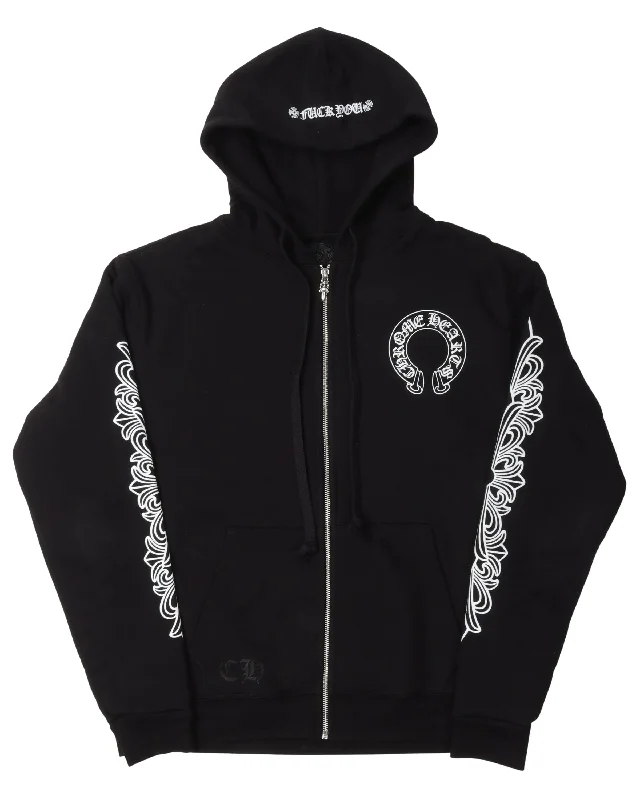 Horseshoe Thermal Lined Zip Up Hoodie Hoodie with Hem Fringe Bohemian Relaxed