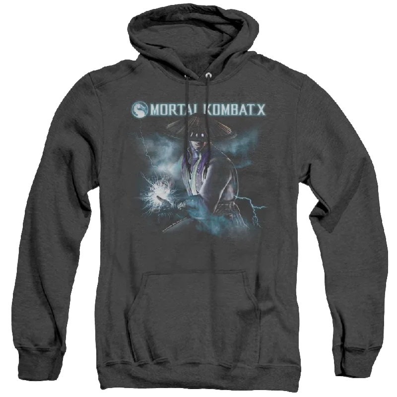 Mortal Kombat Raiden - Heather Pullover Hoodie High Neck Pullover