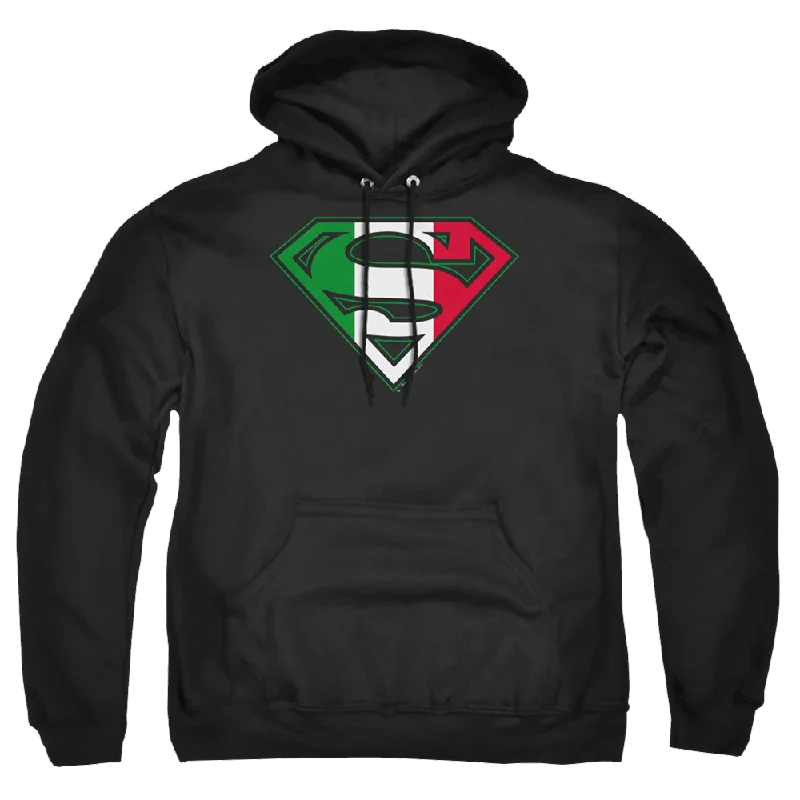 Superman Italian Shield - Pullover Hoodie Solo Sleeve Pullover