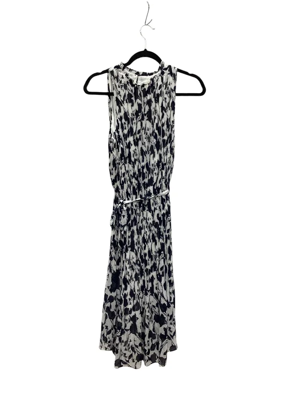 Dress Casual Midi By A New Day In Blue & White, Size: M Elegant Sleeveless Midi Dress Dress Casual Midi By A New Day In Blue & White, Size: M Elegant Sleeveless Midi Dress
