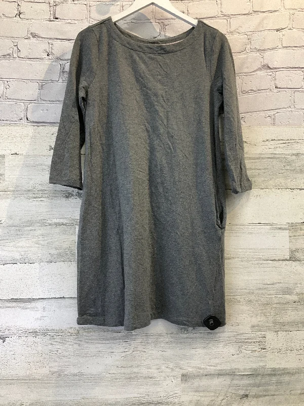 Dress Casual Midi By A New Day In Grey, Size: M Elegant Satin Button Midi Dress