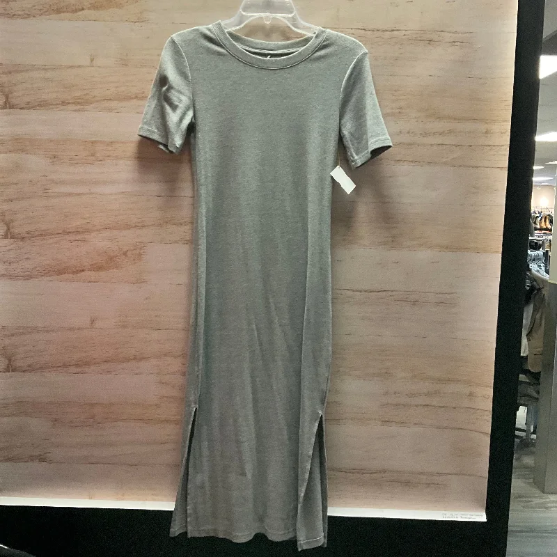 Dress Casual Midi By A New Day In Grey, Size: Xs Cozy Wide Strap Midi Dress