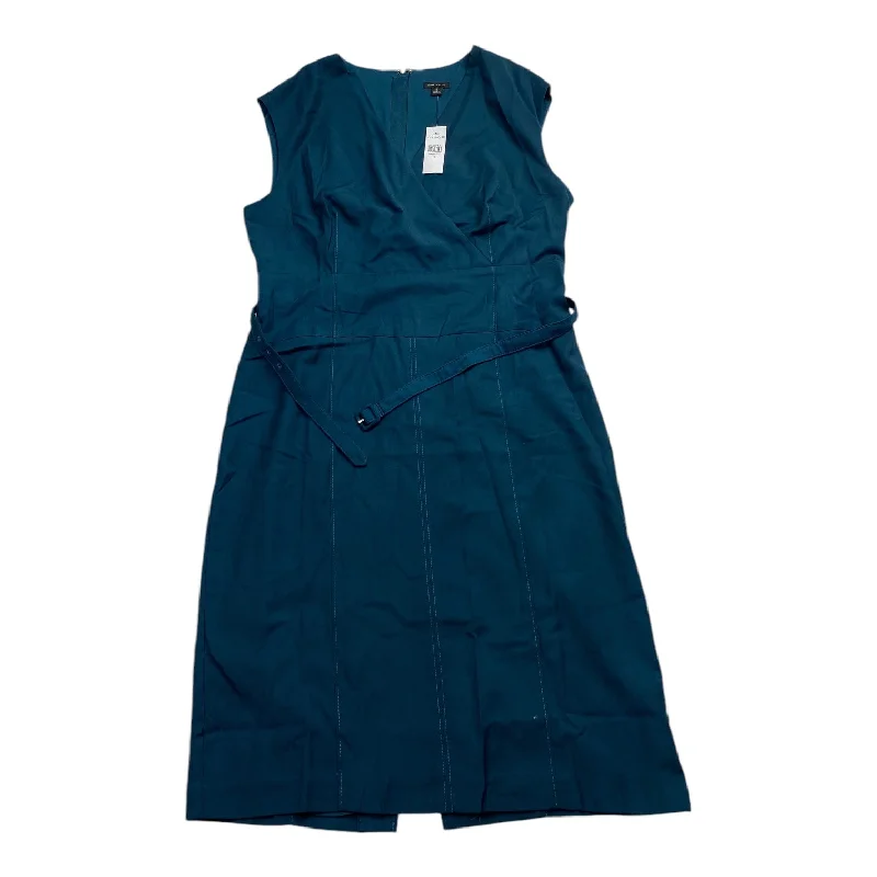 Dress Casual Midi By Ann Taylor In Teal, Size: 12 Classic Black Midi Dress