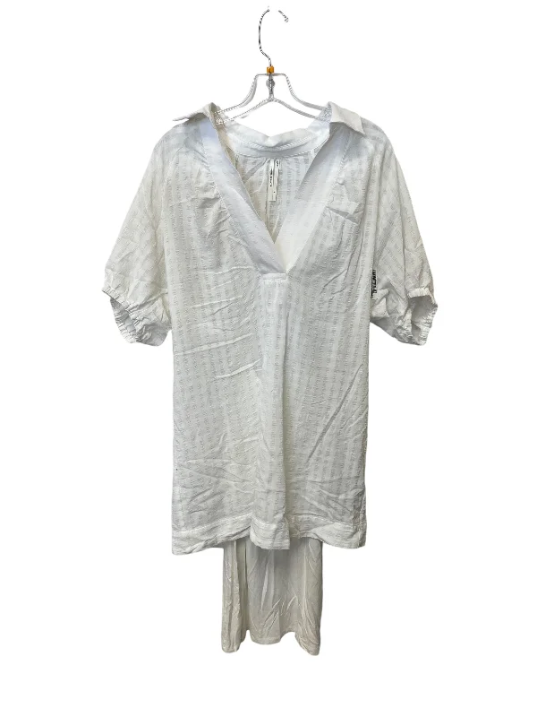 Dress Casual Midi By Anthropologie In White, Size: S Stylish Pleated Skirt Midi Dress Dress Casual Midi By Anthropologie In White, Size: S Stylish Pleated Skirt Midi Dress