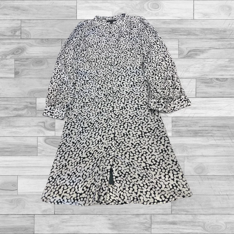 Dress Casual Midi By Banana Republic In Black & White, Size: M Trendy Mock Neck Midi Dress Dress Casual Midi By Banana Republic In Black & White, Size: M Trendy Mock Neck Midi Dress
