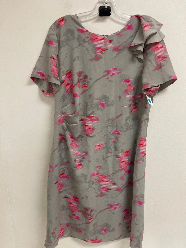 Dress Casual Midi By Banana Republic In Grey & Pink, Size: Xl Stylish Tiered Midi Dress Dress Casual Midi By Banana Republic In Grey & Pink, Size: Xl Stylish Tiered Midi Dress