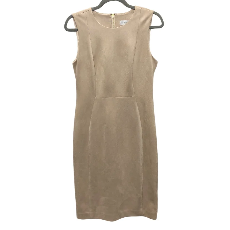 Dress Casual Midi By Calvin Klein In Beige, Size: 6 Cozy T-shirt Midi Dress