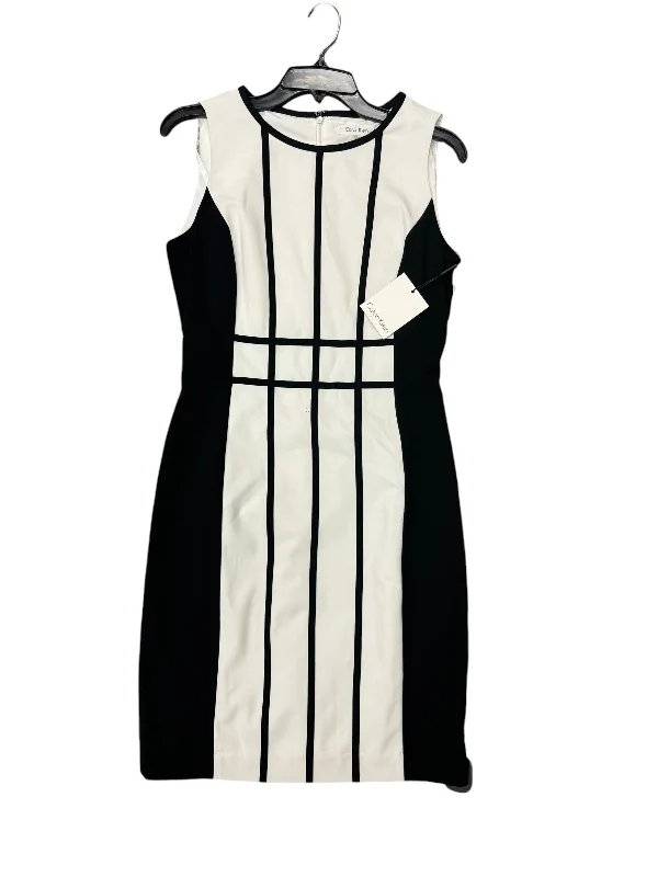 Dress Casual Midi By Calvin Klein In Black & White, Size: 6 Trendy Floral Wrap Midi Dress Dress Casual Midi By Calvin Klein In Black & White, Size: 6 Trendy Floral Wrap Midi Dress