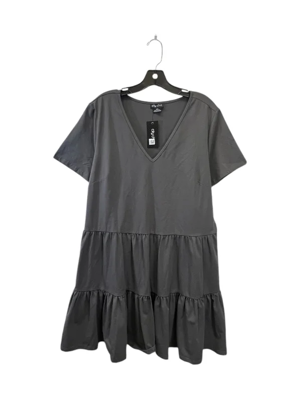 Dress Casual Midi By City Chic In Grey, Size: Xl Comfortable Denim Midi Dress