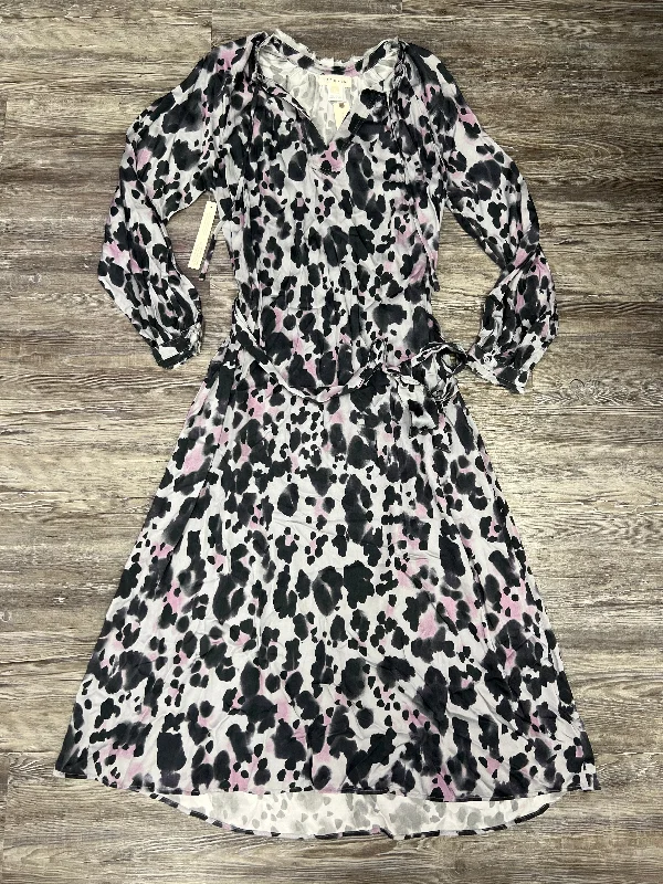 Dress Casual Midi By Cloth & Stone In Animal Print, Size: L Comfortable Lace-Up Midi Dress Dress Casual Midi By Cloth & Stone In Animal Print, Size: L Comfortable Lace-Up Midi Dress