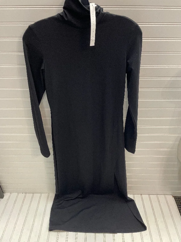 Dress Casual Midi By Cma In Black, Size: S Elegant Floral Appliqué Midi Dress