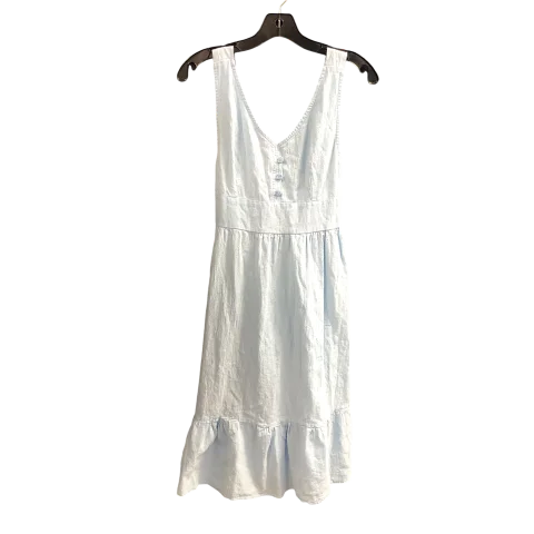 Dress Casual Midi By Cmc In Blue, Size: M Trendy Off-Shoulder Ruffle Midi Dress