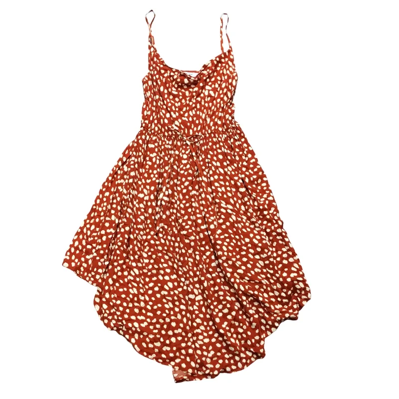 Dress Casual Midi By Cmc In Red, Size: L Stylish Button-Down Midi Dress