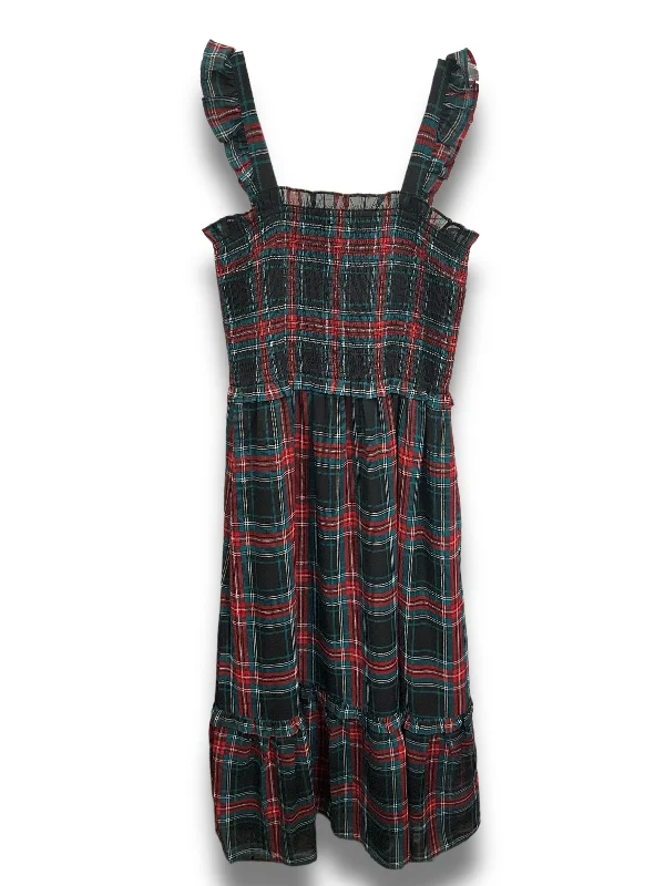Dress Casual Midi By Draper James In Plaid Pattern, Size: M Fashionable One-Shoulder Midi Dress Dress Casual Midi By Draper James In Plaid Pattern, Size: M Fashionable One-Shoulder Midi Dress