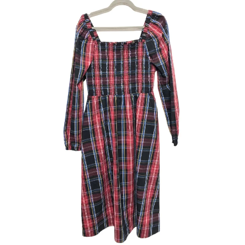Dress Casual Midi By Draper James In Plaid Pattern, Size: M Cozy Wide Strap Midi Dress Dress Casual Midi By Draper James In Plaid Pattern, Size: M Cozy Wide Strap Midi Dress