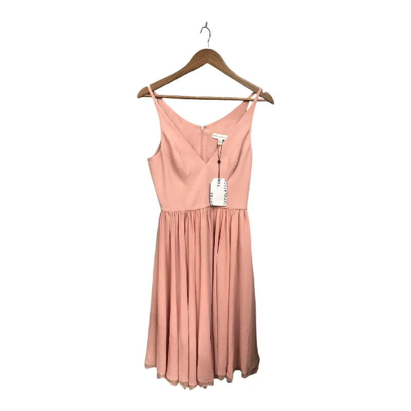 Dress Casual Midi By Dress The Population In Pink, Size: S Comfortable Denim Midi Dress