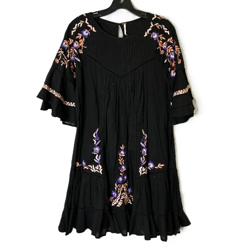 Dress Casual Midi By Free People In Black, Size: M Chic Floral Print Midi Dress