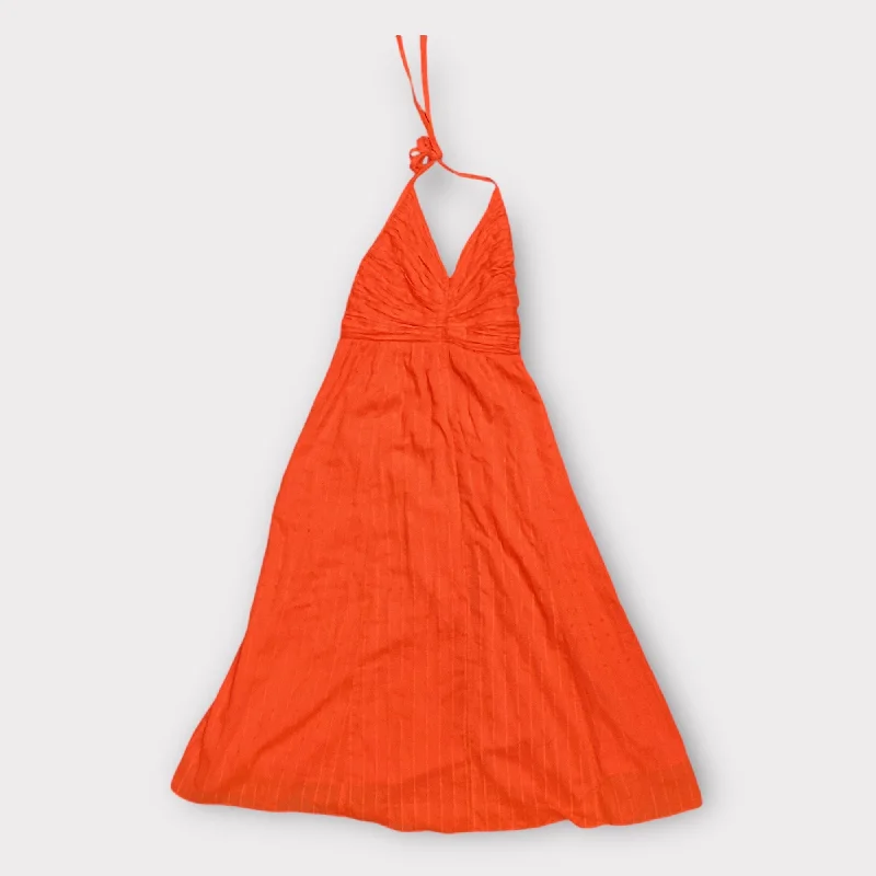 Dress Casual Midi By Free People In Orange, Size: S Fashionable Skater Midi Dress