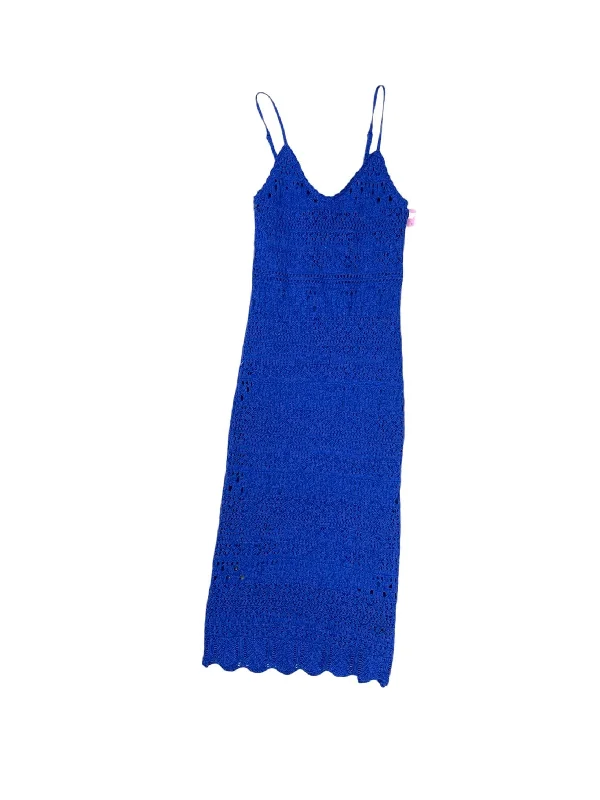 Dress Casual Midi By Freshman In Blue, Size: S Comfortable Casual Midi Dress