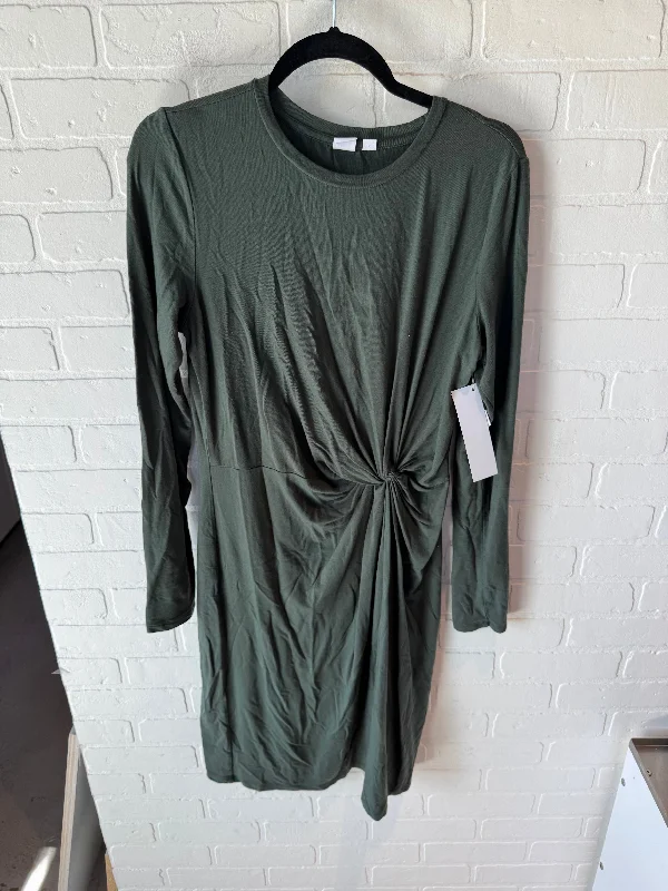 Dress Casual Midi By Gap In Green, Size: M Stylish Tiered Midi Dress