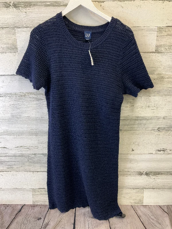 Dress Casual Midi By Gap In Navy, Size: M Elegant Lace Trim Midi Dress