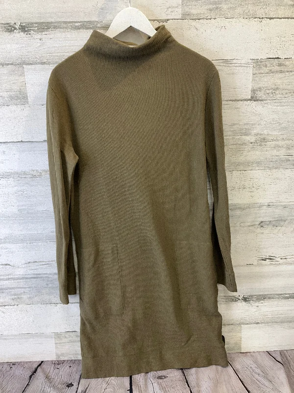 Dress Casual Midi By Garnet Hill In Green, Size: S Trendy Ruched Side Midi Dress