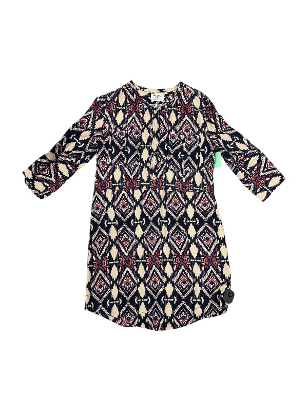 Dress Casual Midi By Holding Horses In Geometric Pattern, Size: 2 Fashionable High-Neck Midi Dress
