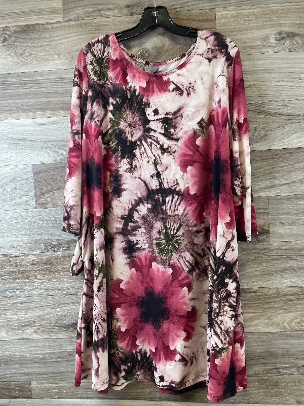 Dress Casual Midi By Honeyme In Multi-colored, Size: Xlp Stylish Midi Dress with Cuffs Dress Casual Midi By Honeyme In Multi-colored, Size: Xlp Stylish Midi Dress with Cuffs