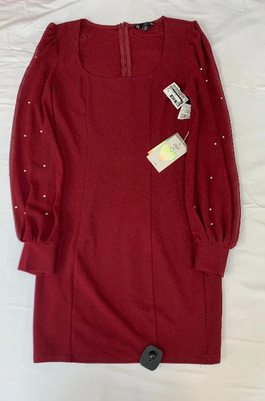 Dress Casual Midi By Iris In Red, Size: M Comfortable Ruched Midi Dress