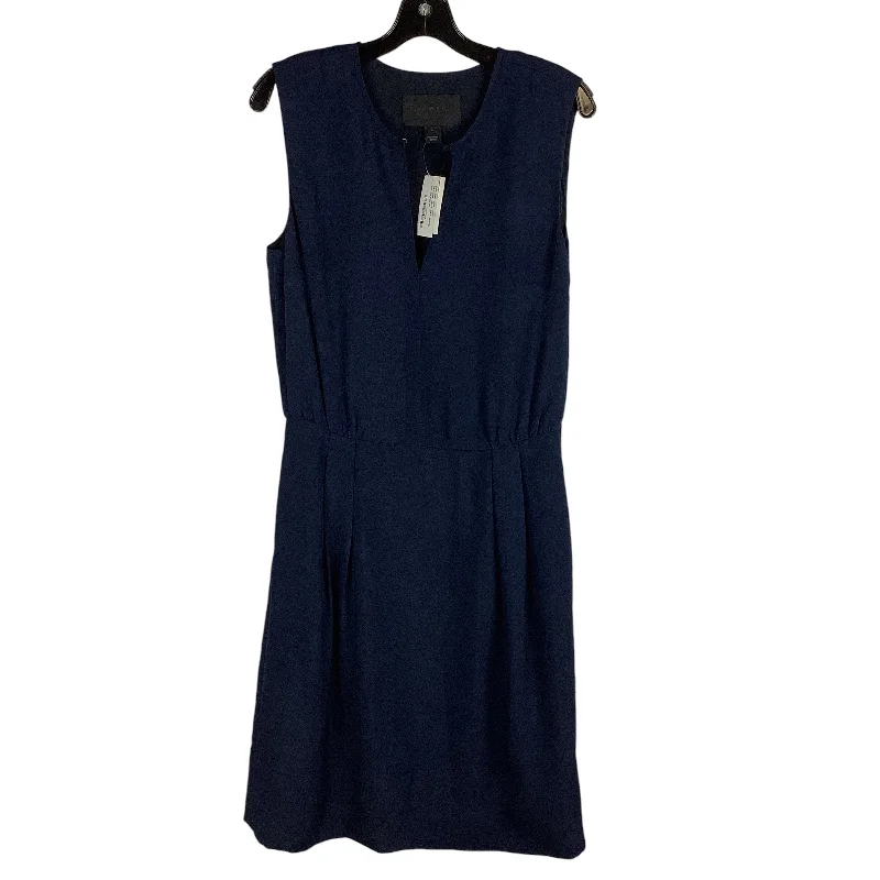 Dress Casual Midi By J. Crew In Navy, Size: 6 Fashionable Chiffon Midi Dress