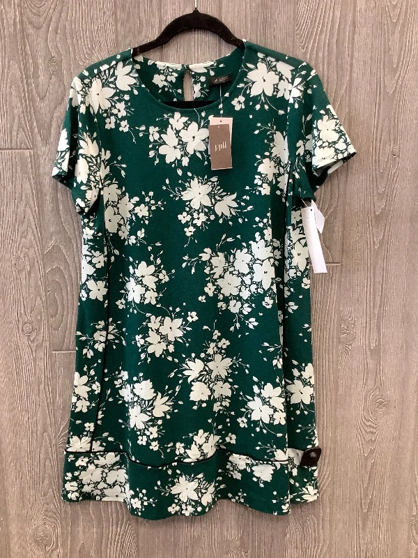 Dress Casual Midi By J. Jill In Green, Size: Mp Elegant Lace Trim Midi Dress