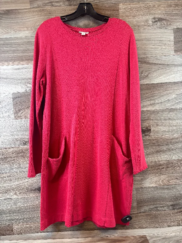 Dress Casual Midi By J. Jill In Red, Size: M Elegant Satin Midi Dress