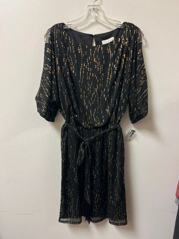Dress Casual Midi By Jessica Simpson In Black & Gold, Size: M Stylish Color Block Midi Dress Dress Casual Midi By Jessica Simpson In Black & Gold, Size: M Stylish Color Block Midi Dress