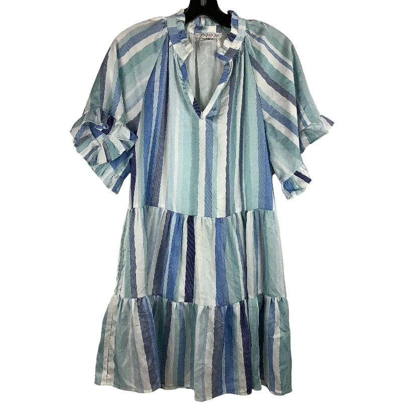 Dress Casual Midi By Joy Joy In Blue, Size: M Trendy Tiered Hem Midi Dress