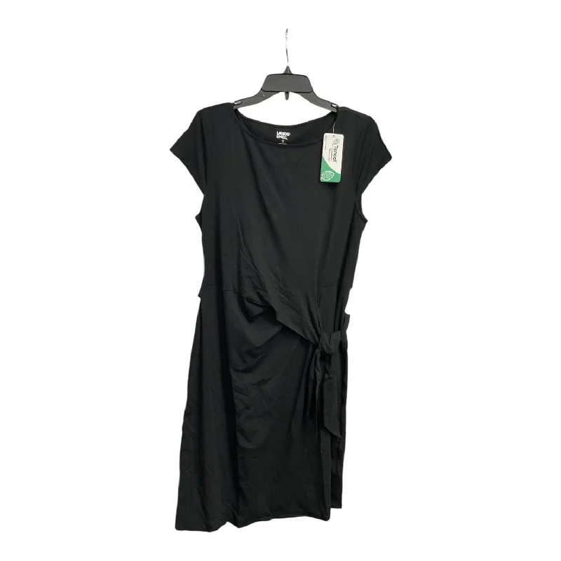Dress Casual Midi By Lands End In Black, Size: M Stylish Off-Shoulder Ruffle Dress