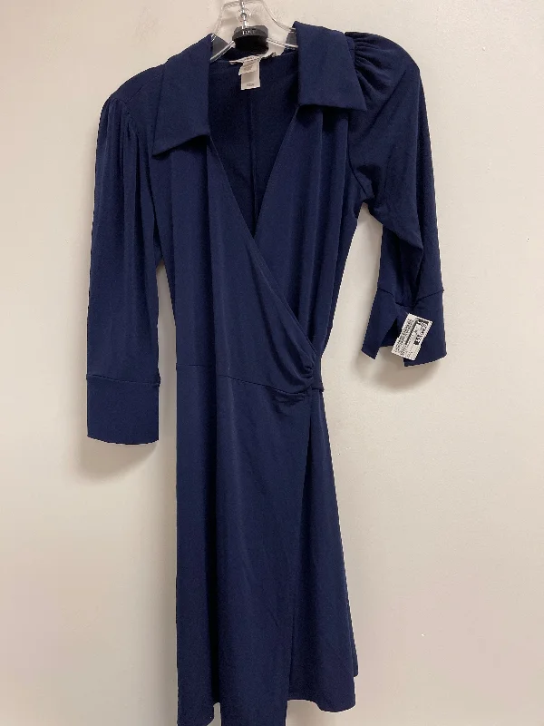 Dress Casual Midi By Laundry In Navy, Size: S Elegant Satin Slip Midi Dress