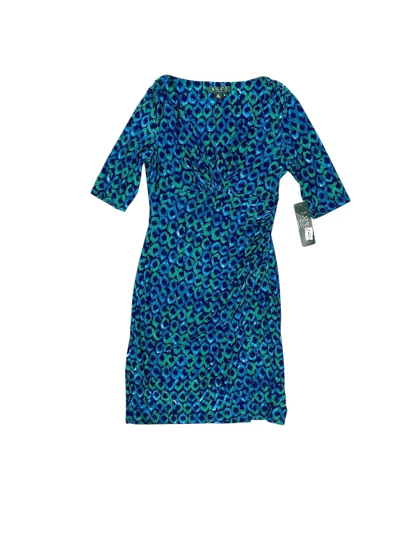 Dress Casual Midi By Lauren By Ralph Lauren In Blue & Green, Size: 8p Trendy Flared Sleeve Midi Dress Dress Casual Midi By Lauren By Ralph Lauren In Blue & Green, Size: 8p Trendy Flared Sleeve Midi Dress