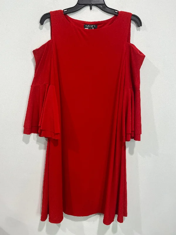 Dress Casual Midi By Lauren By Ralph Lauren In Red, Size: L Comfortable Floral Print Midi Dress Dress Casual Midi By Lauren By Ralph Lauren In Red, Size: L Comfortable Floral Print Midi Dress
