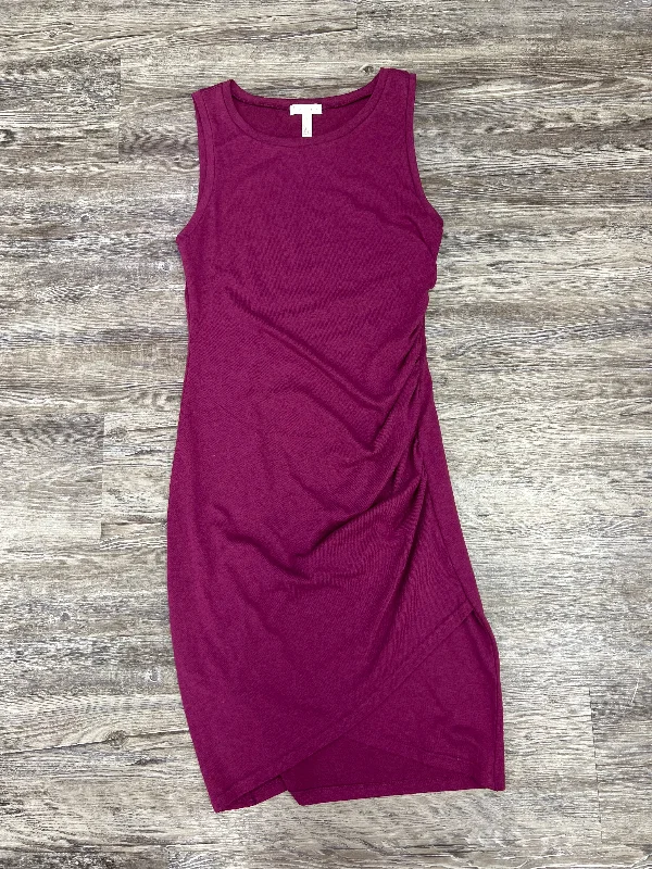 Dress Casual Midi By Leith In Purple, Size: S Fashionable Polka Dot Midi Dress