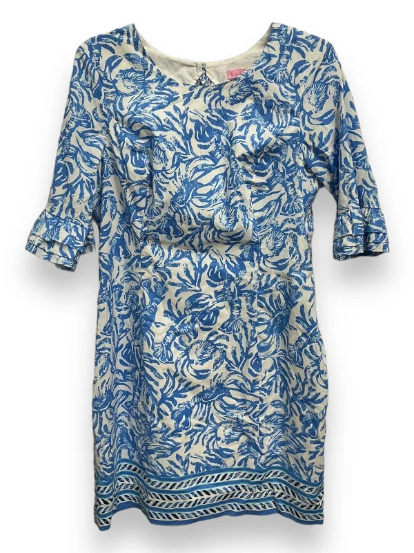 Dress Casual Midi By Lilly Pulitzer In Black & White, Size: M Elegant V-Neck Midi Dress