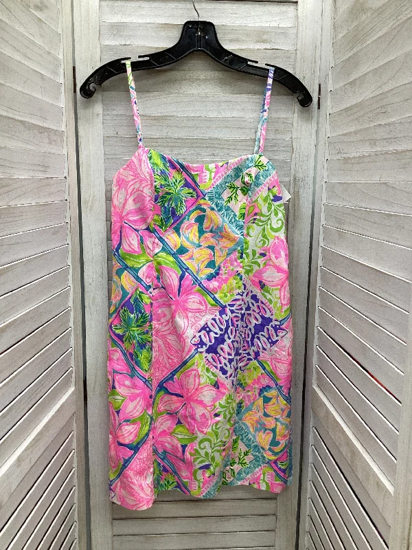 Dress Casual Midi By Lilly Pulitzer In Multi-colored, Size: 2 Fashionable Polka Dot Midi Dress Dress Casual Midi By Lilly Pulitzer In Multi-colored, Size: 2 Fashionable Polka Dot Midi Dress