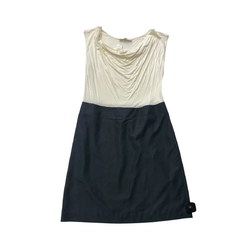 Dress Casual Midi By Loft In Black & Cream, Size: L Elegant Maxi-Midi Hybrid Dress