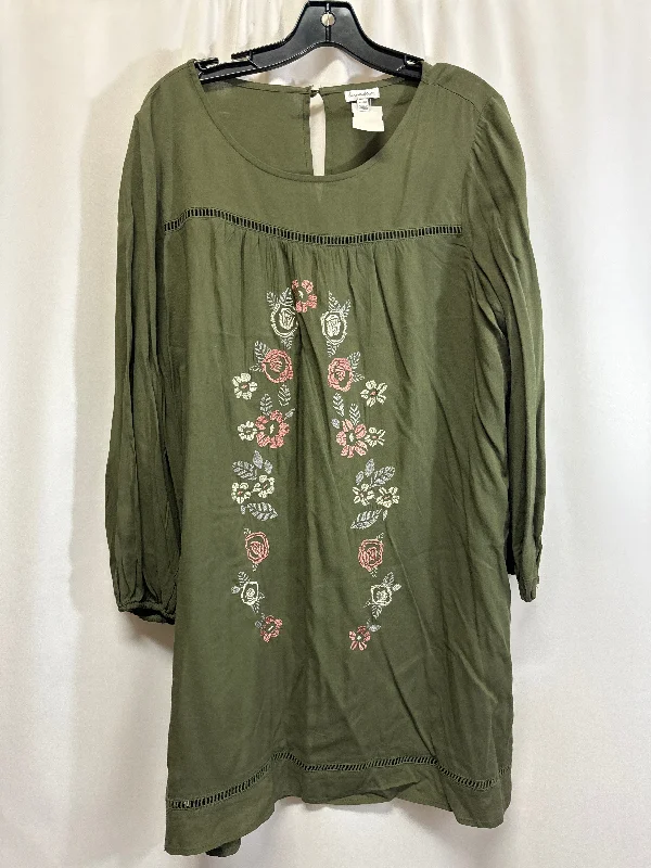 Dress Casual Midi By Love Fire In Green, Size: Xl Fashionable Sheer Sleeve Midi Dress Dress Casual Midi By Love Fire In Green, Size: Xl Fashionable Sheer Sleeve Midi Dress