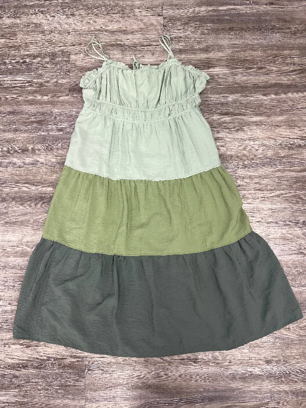 Dress Casual Midi By Madewell In Green, Size: Xl Comfortable Ruched Midi Dress