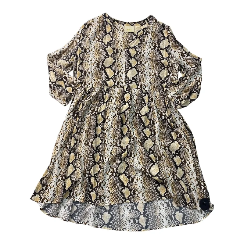 Dress Casual Midi By Maeve In Animal Print, Size: Xl Comfortable Ribbed Midi Dress