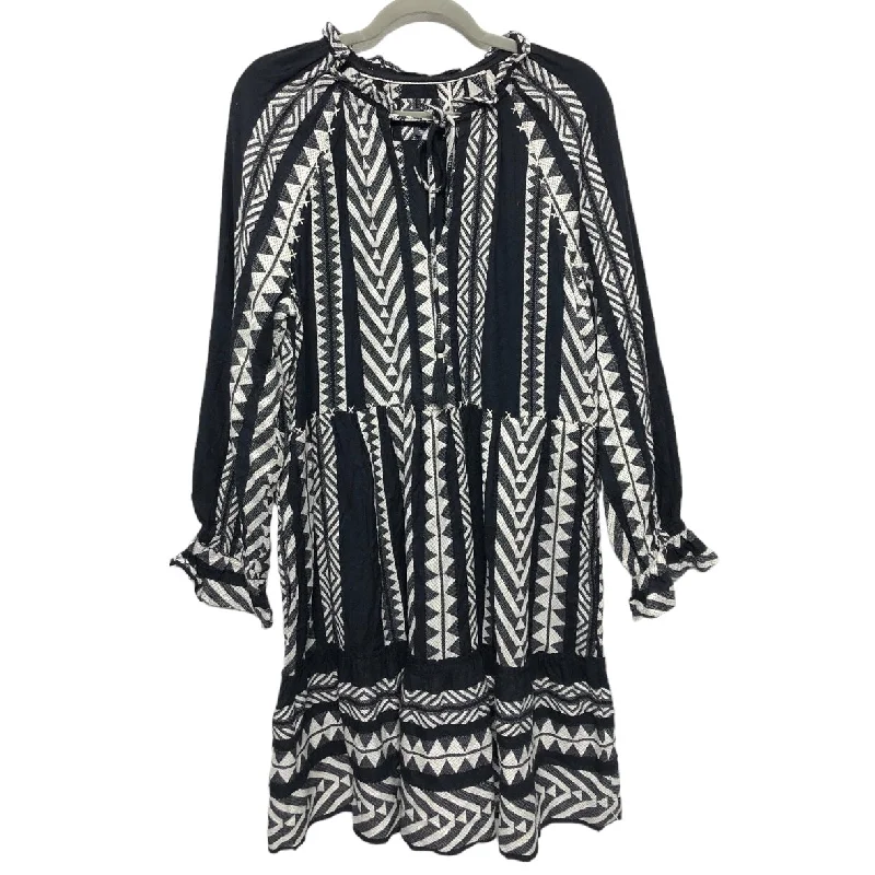 Dress Casual Midi By Maeve In Black & White, Size: M Comfortable Deep V Midi Dress