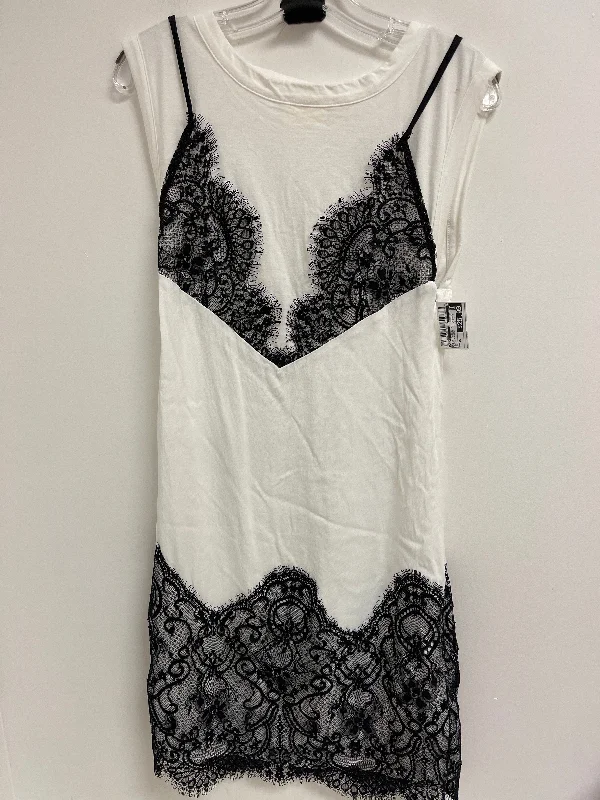 Dress Casual Midi By Maeve In Black & White, Size: Xs Stylish Silk Midi Dress